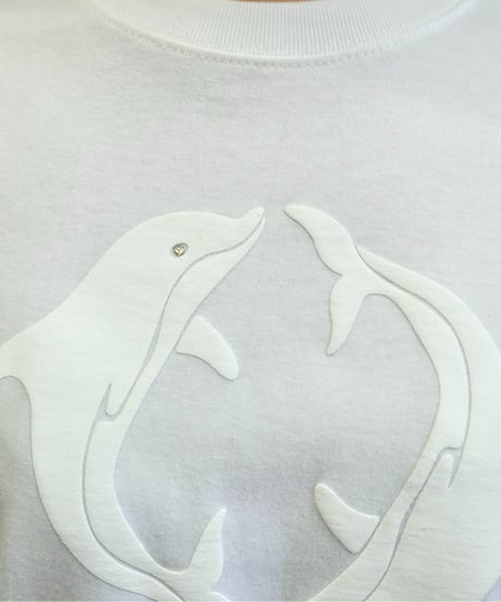 Labyrins  Two Dolphin Tshirt White