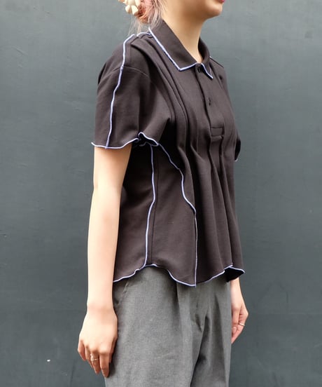 Frill line tuck Poloshirt