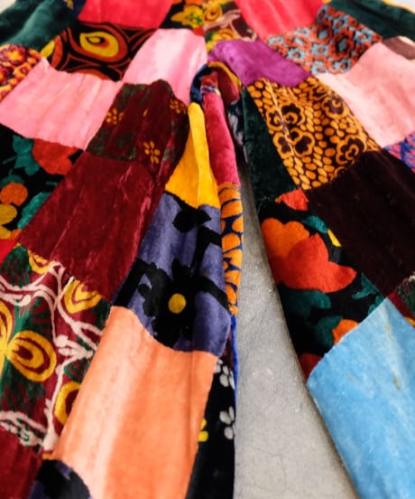 Vintage   Patchwork Wide Pants