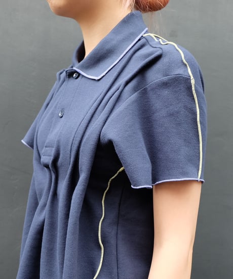 Frill line tuck Poloshirt
