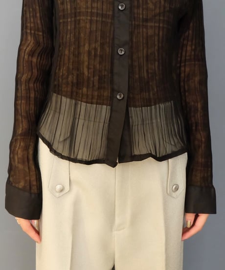Vintage   Pleats See-through Shirts