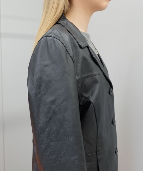 Vintage   Leather  Tailored Jacket