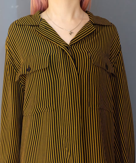 Vintage  Silk  Stripe Shirts