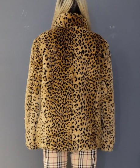 Vintage    Leopard Fake Fur Jacket