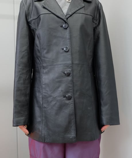 Vintage   Leather  Tailored Jacket