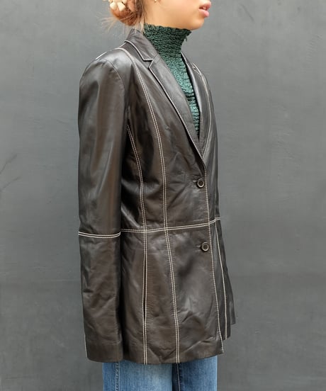 Vintage   Leather Tailored Jacket