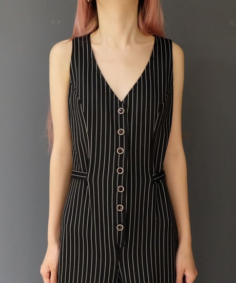Vintage   Stripe Jumpsuits