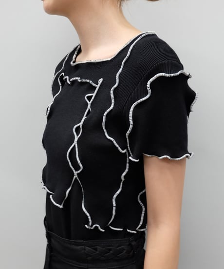 Remake Frill line Short Tops