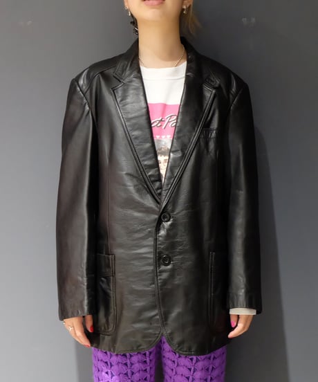Vintage   Leather Tailored Jacket  2