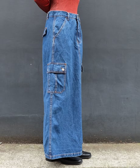 Vintage   Denim Lnog Skirt