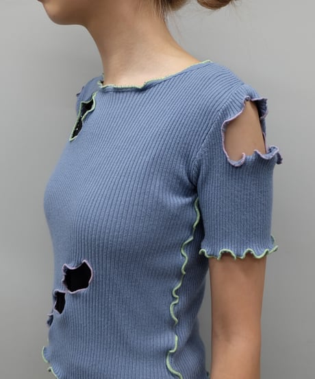 Remake Frill line Short Tops