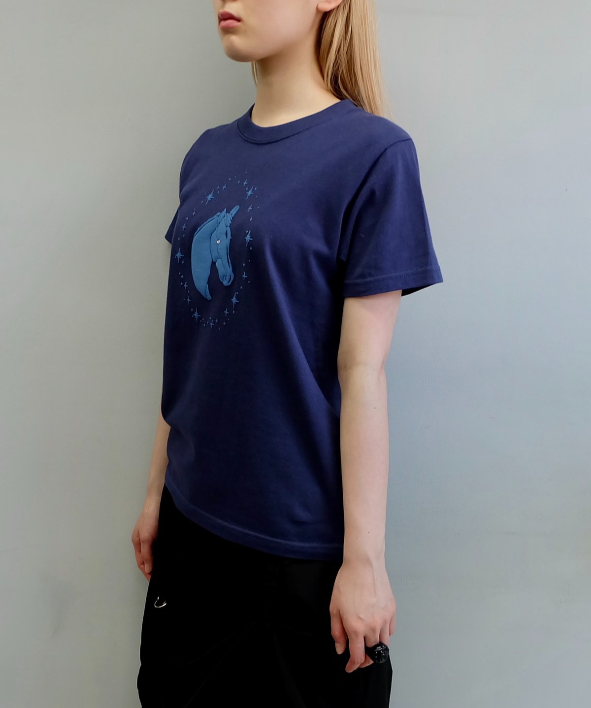 Labyrins Kirakira Horse Tshirt Navy | Shury