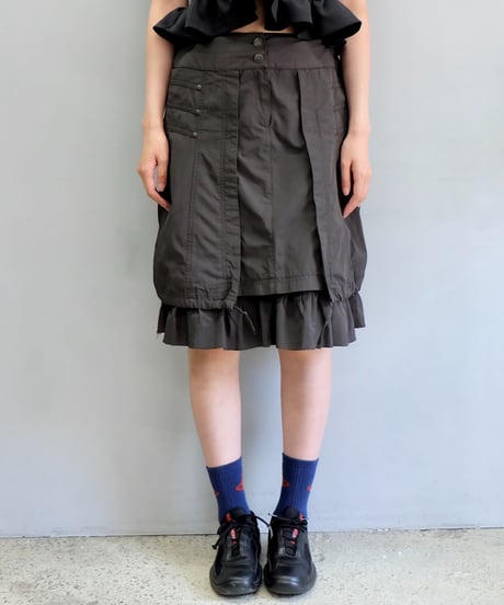 shury スカート　黒 2wayストレッチ セミタイトスカート 黒 セットアップ着用可