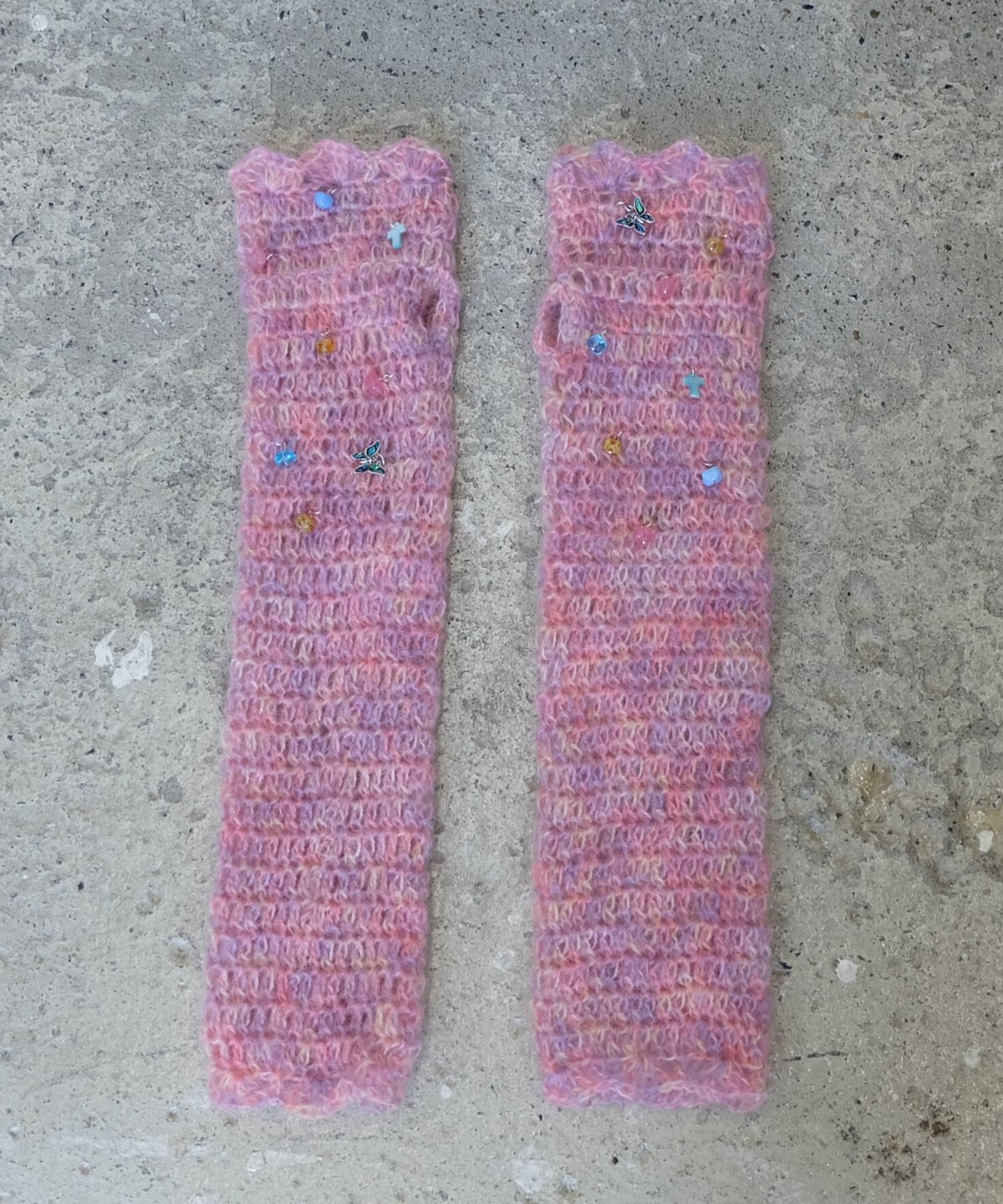 Labyrins Mohair Knit Glove | Shury