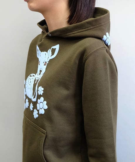 Labyrins   Bambi Hoodie Olive