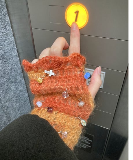 Labyrins Mohair Knit Glove