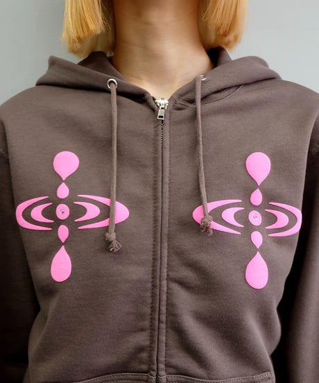 Labyrins   Botanical Hoodie Brown