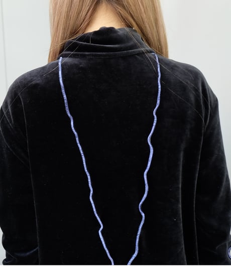 Frill Line Velours Shirt