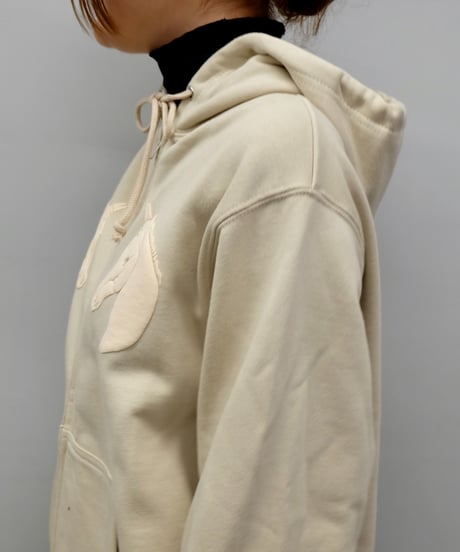 Labyrins Dont Cry Horse Zip Hoodie Sand