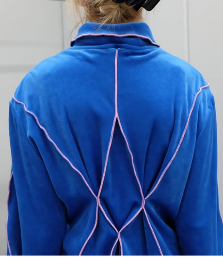 Frill Line Velours Shirt