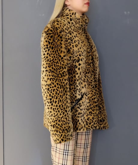 Vintage    Leopard Fake Fur Jacket