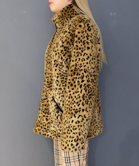Vintage    Leopard Fake Fur Jacket