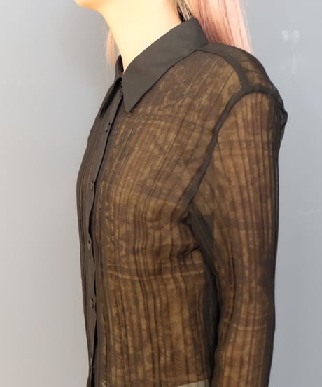 Vintage   Pleats See-through Shirts