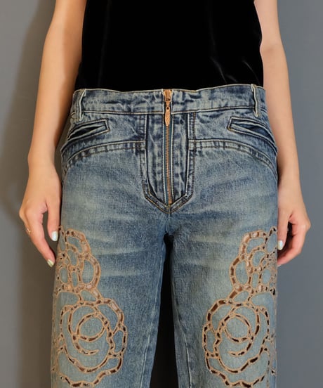 Vintage   Denim Wide Pants