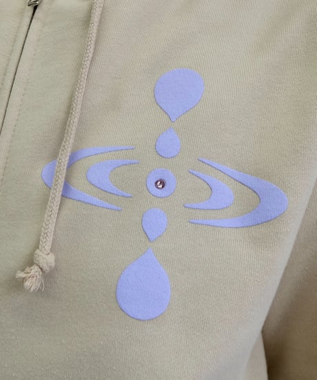 Labyrins   Botanical Hoodie Beige