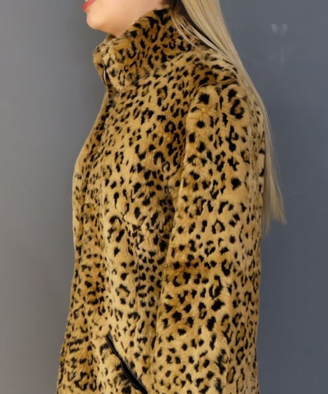 Vintage    Leopard Fake Fur Jacket