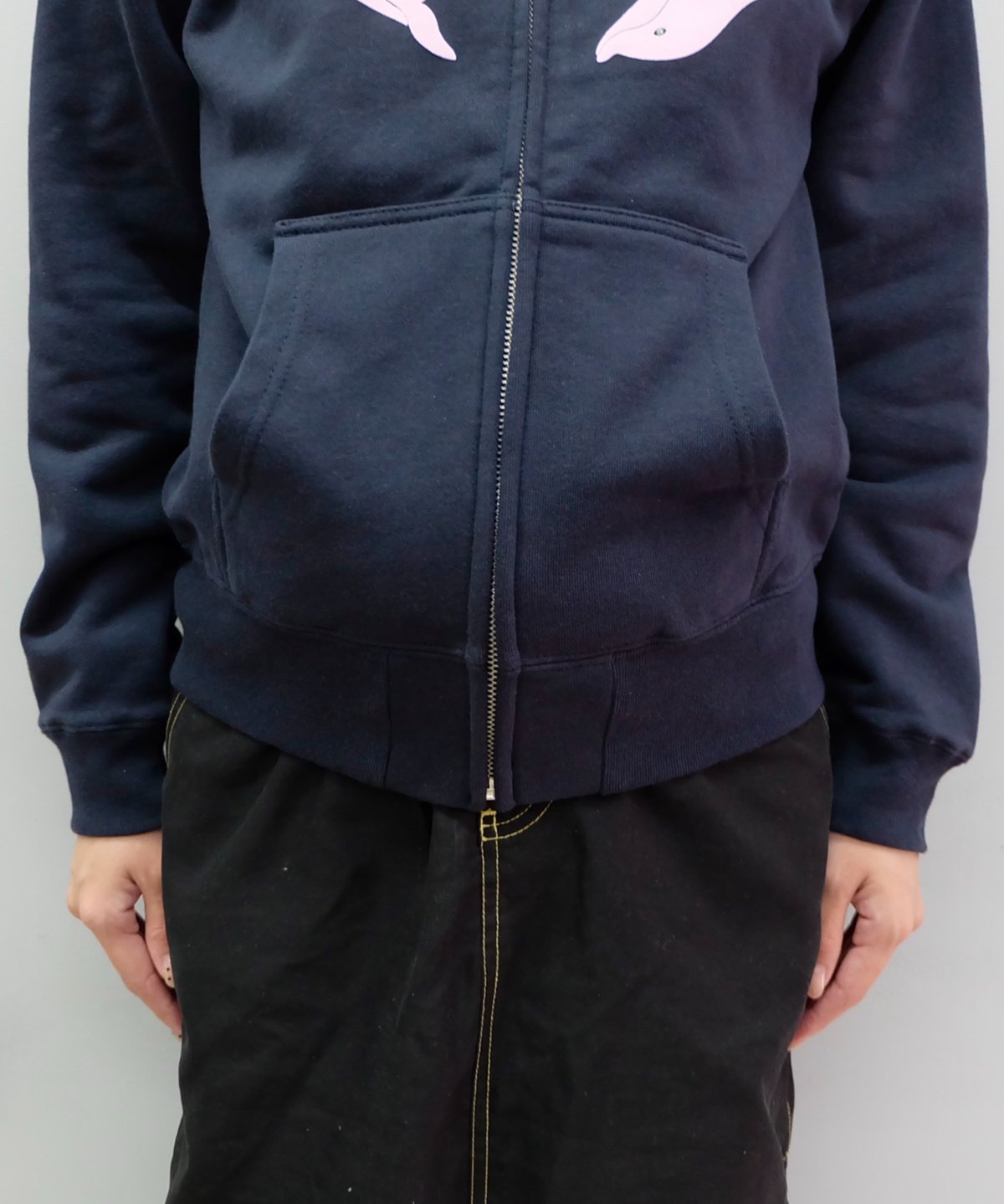Labyrins Two Dolphins Zip Hoodie Navy | Shury Labyrins Two Dolphins Zip Hoodie Navy | Shury