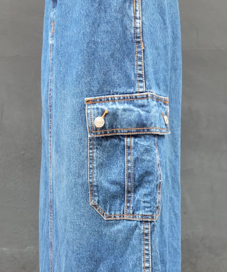Vintage   Denim Lnog Skirt