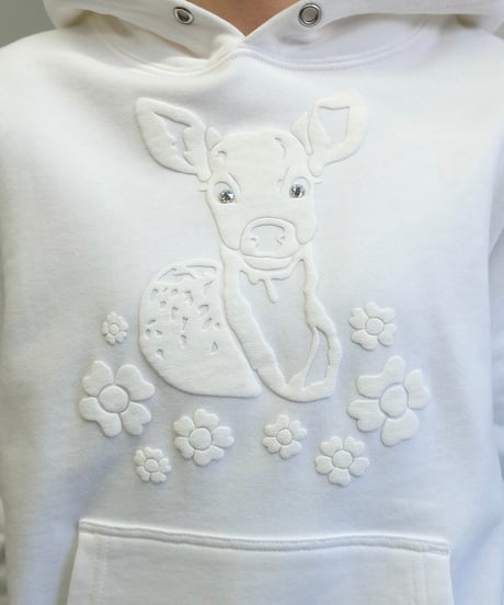 Labyrins   Bambi Hoodie White