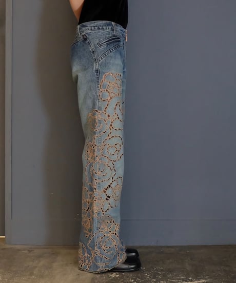 Vintage   Denim Wide Pants