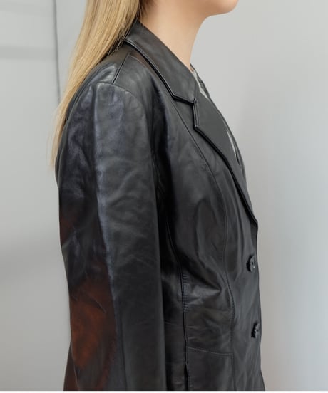 Vintage   Leather  Tailored Jacket