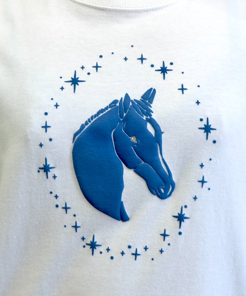 Labyrins Kirakira Horse Tshirt White/Navy | Shury
