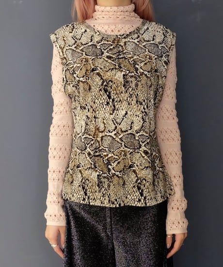 Vintage   Python Pleats Tops