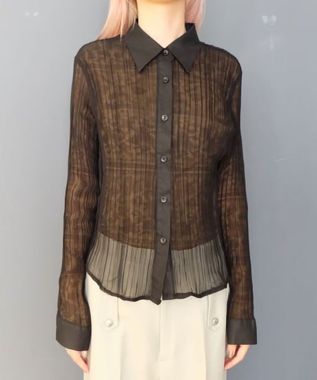 Vintage   Pleats See-through Shirts