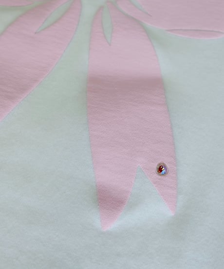 Labyrins RIBBON Tshirt White(Pink)