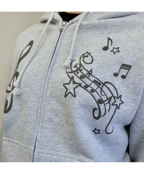 Labyrins   Melody Zip Hoodie Gray
