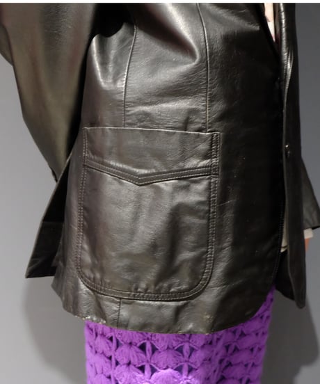 Vintage   Leather Tailored Jacket  2