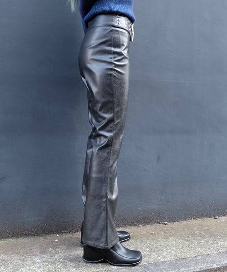 Vintage   Fake Leather Frea Pants