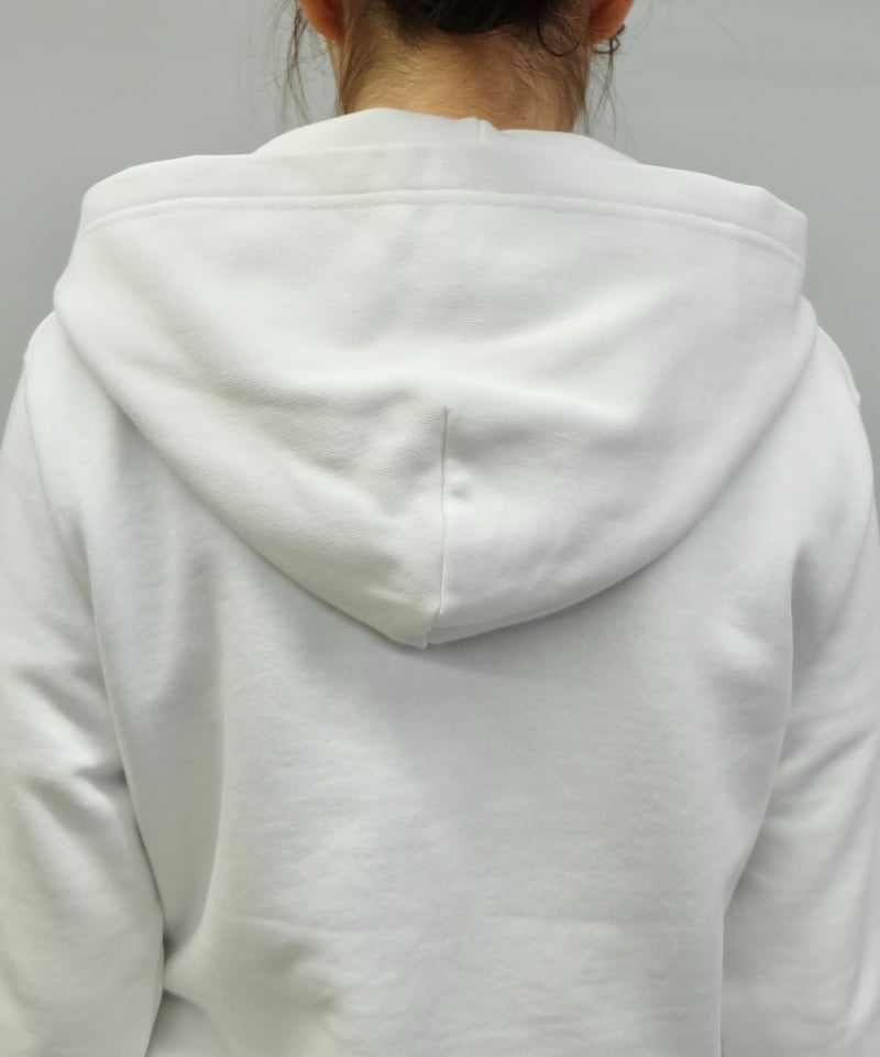 shury labyrins パーカー 白 Labyrins Two Dolphins Zip Hoodie White | Shury