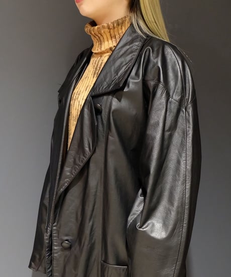 Vintage   Leather Long Coat