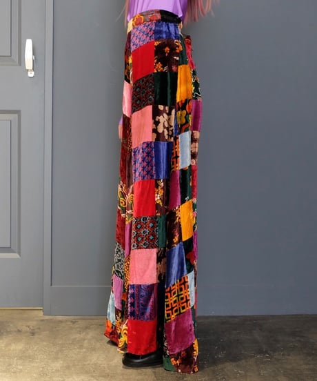Vintage   Patchwork Wide Pants