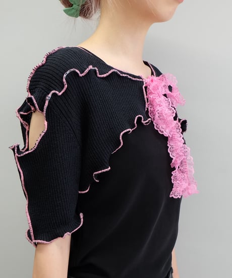 Remake   Frill line Short Tops