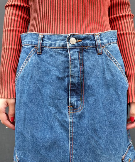Vintage   Denim Lnog Skirt