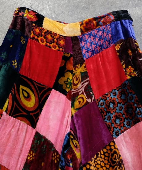 Vintage   Patchwork Wide Pants