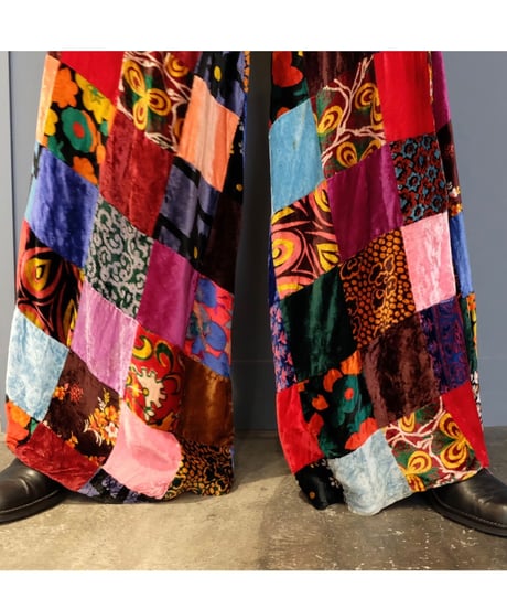 Vintage   Patchwork Wide Pants