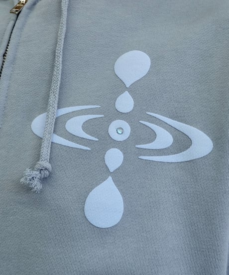 Labyrins   Botanical Hoodie Blue